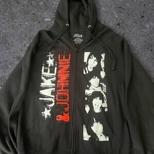 Black Jake Johnny Zip Up Hoodie Brand New Size Large Jake Webber Johnny Gilbert